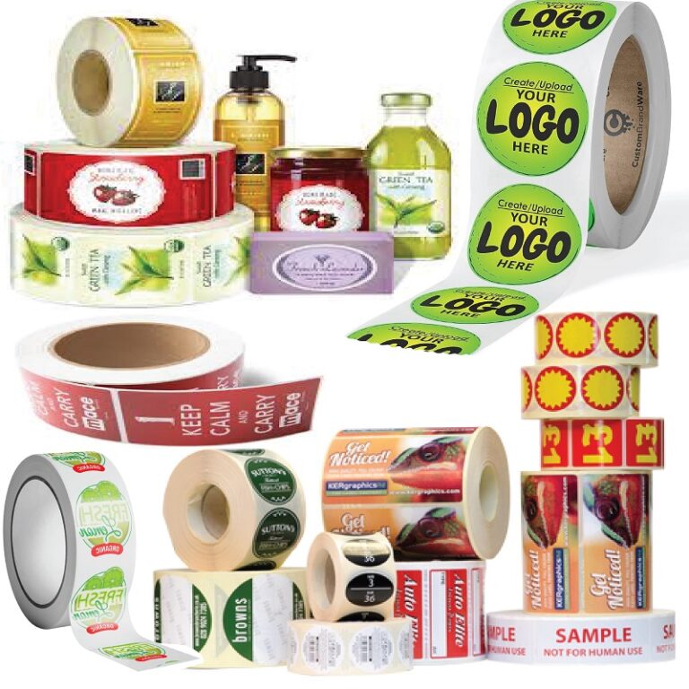 Roll Product Labels Sticker Manufacturers Printing Sharjah UAE