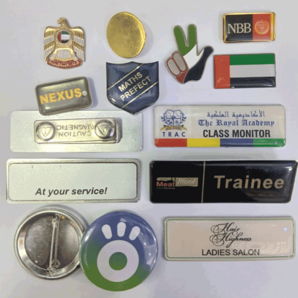 customized-name-badges-and-pins-epoxy-metal-acrylic-more