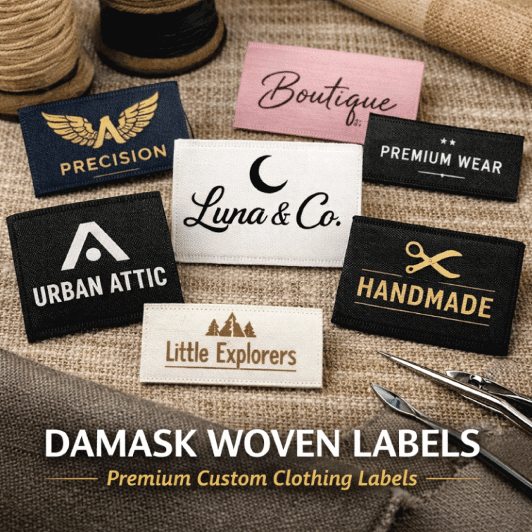 Damask Woven Labels – Premium Custom Clothing Labels - Custom Printing ...