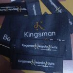 Kingsman Black And Red Color Woven Label
